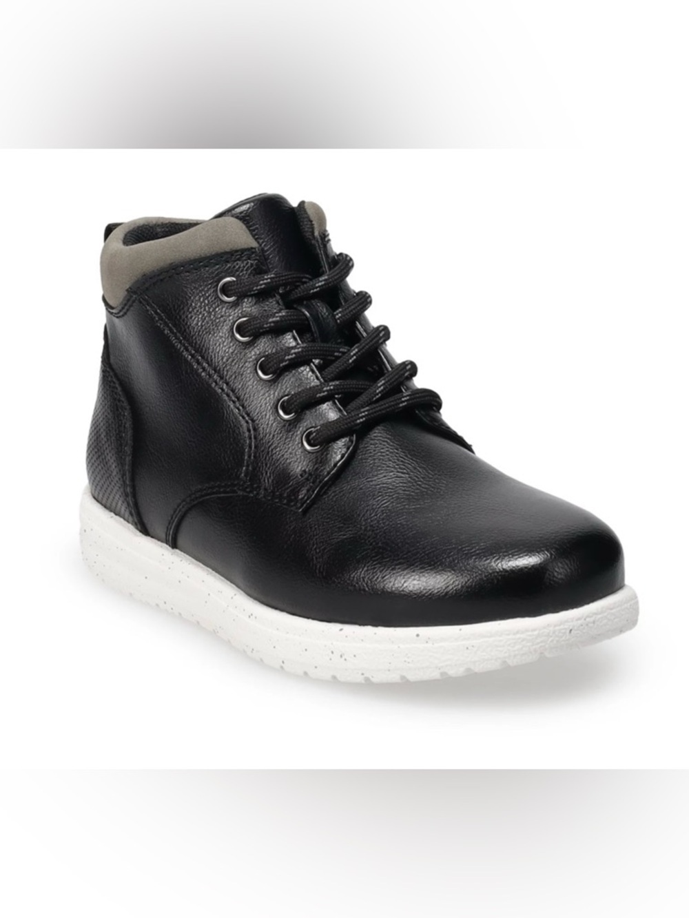 Kid’s Sonoma Black Chukka Boots with White Sole Size 1